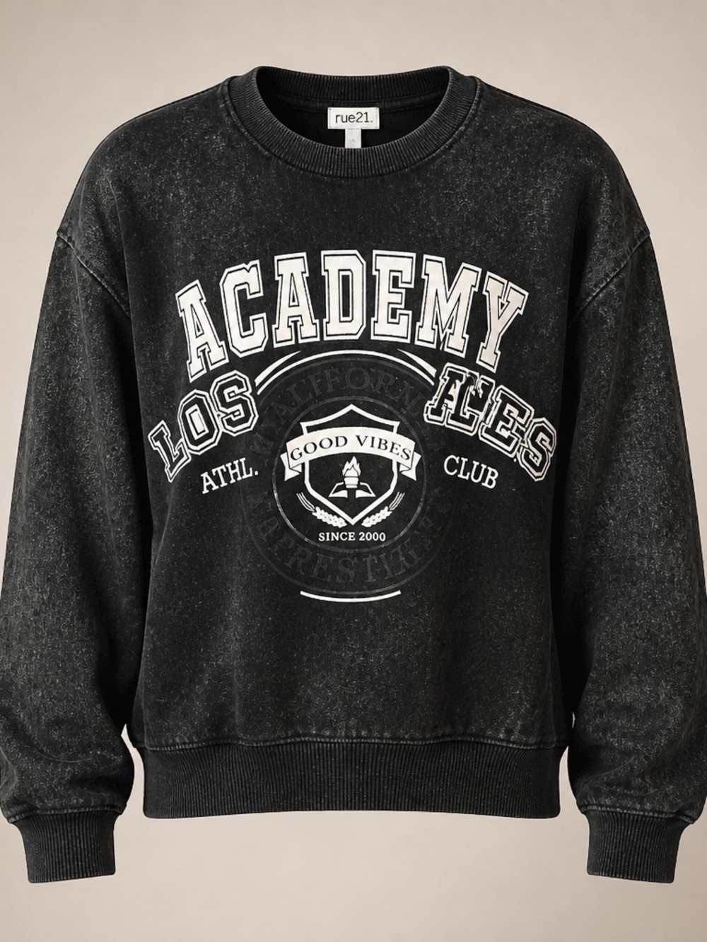 Rue21 Los Angeles Athletic Club Good Vibes Sweatshirt Medium Gray Pullover 5071